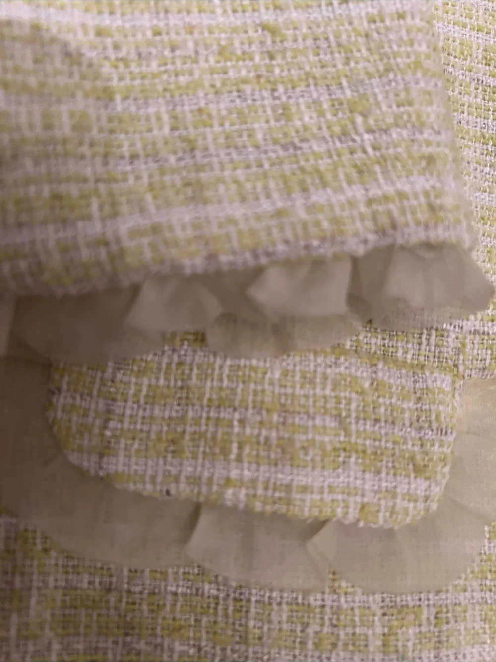 Biscotti Collezioni Girls Pastel Yellow Tweed Long Dress Coat / Jacket - Size 5